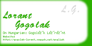 lorant gogolak business card